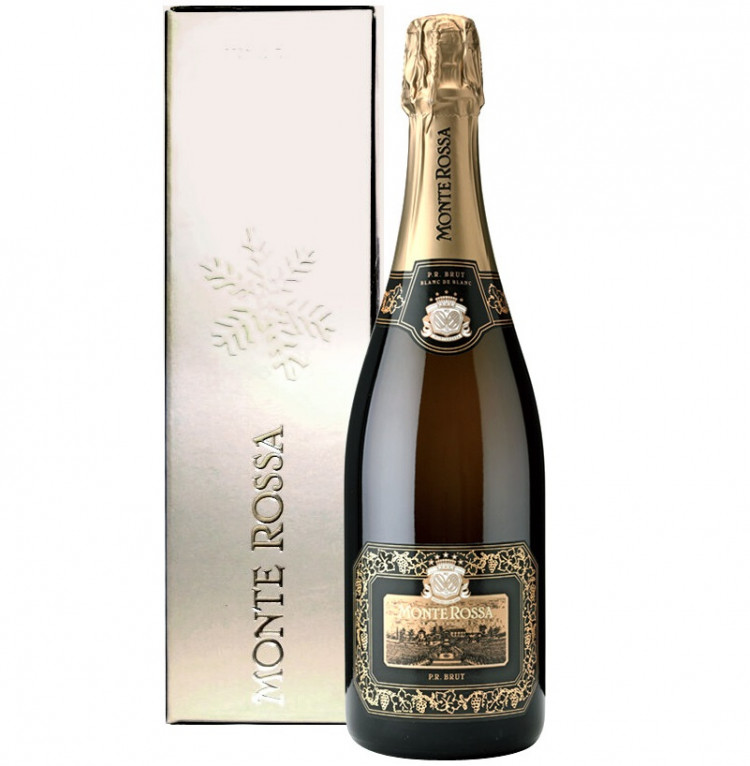 Шампанское Монте Росса. Игристое вино Блан де Блан. Blanc de blancs шампанское брют Monte Rossa simple.