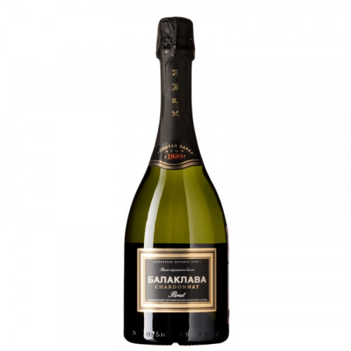 Балаклава Шардоне Брют, 0.75, Крым, вино белое, брют, игристое 