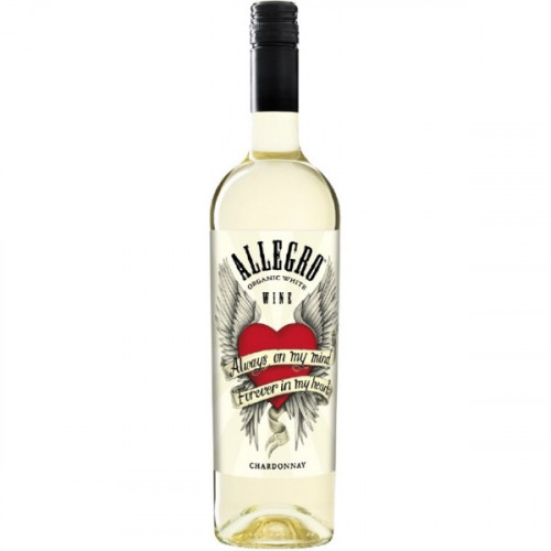 Аллегро Шардоне Органик Пулия, 0.75, Апулия, вино белое, полусухое 
