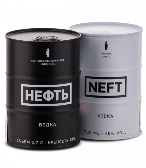Нефть 0,70, водка, 40.00% (черная упаковка) 
