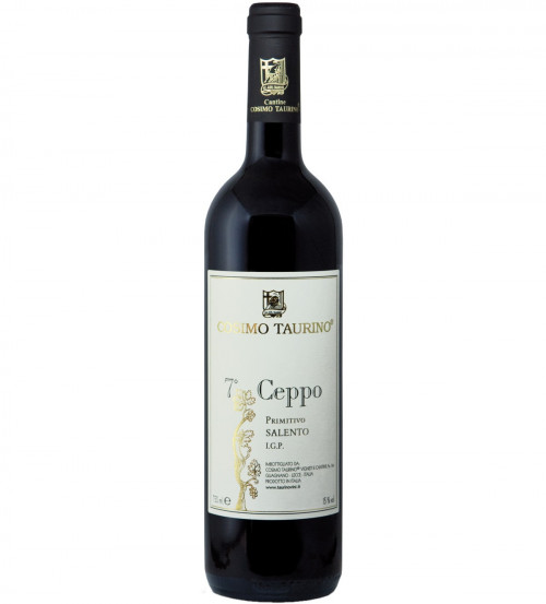 Козимо Таурино 7 Чеппо Примитиво IGP Саленто, 0.75, Пулия, вино красное, сухое 